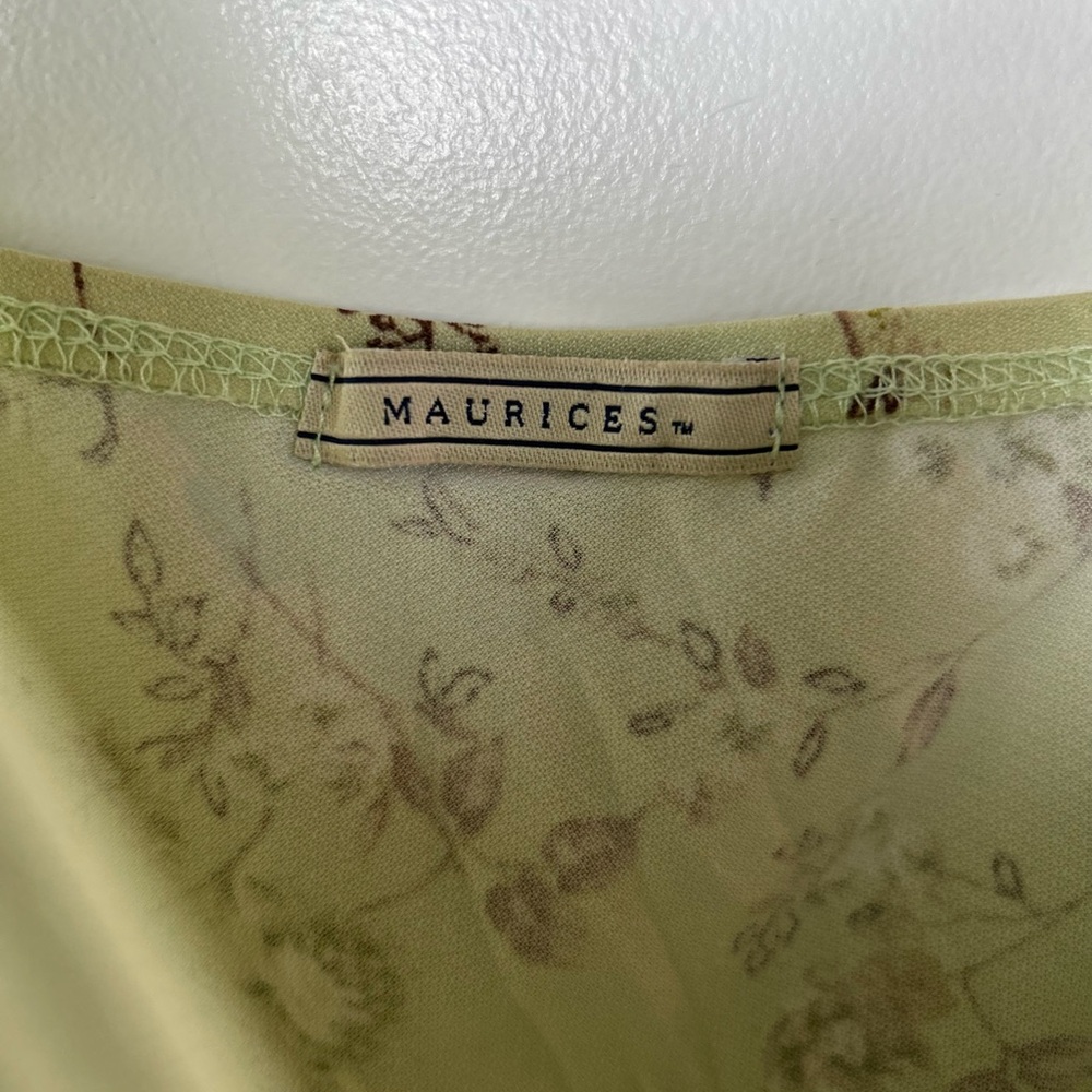 Y2K Mourices Green & Brown Tank Top - Picture 4 of 11
